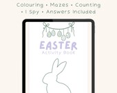 Easter Activity Book for Kids Printable | 41 Page Coloring & Games Pack | Easter Worksheets, Mazes, Counting, I Spy | Ages 3–8