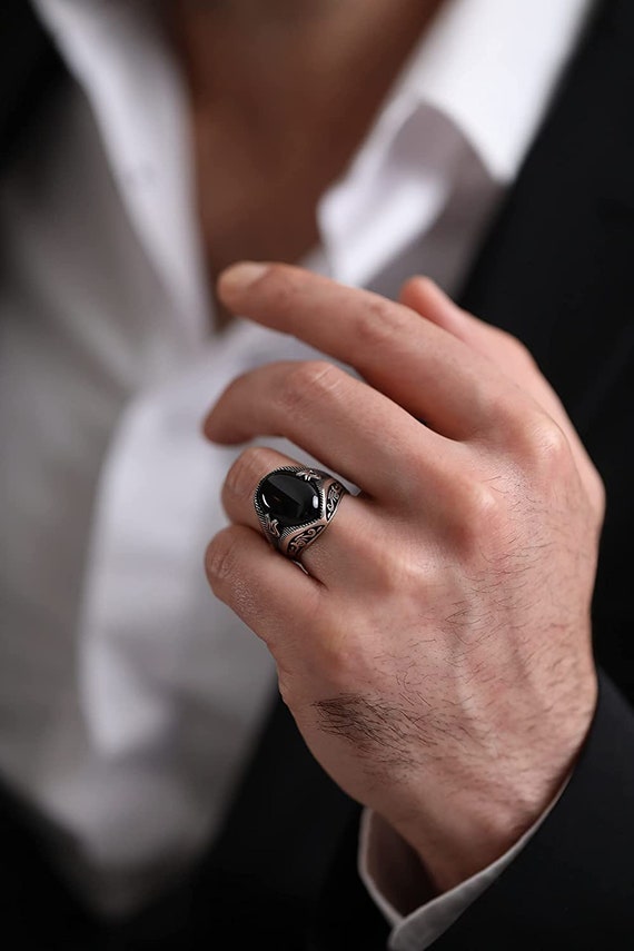 Black cheap designer ring