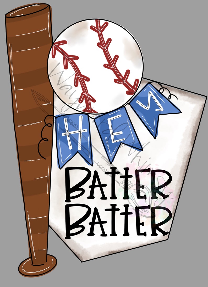 Hey Batter Batter Baseball Png File Digital Download Etsy