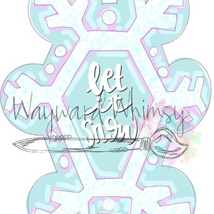 Let it Snow snowflake- winter png file- digital download- sublimation file- digital artwork-