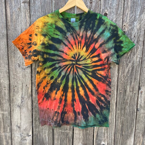 reverse tie dye rainbow