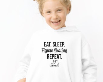 Eat Sleep Figure Skating Repeat YOUTH Hoodie, Gift for Figure Skaters, Ice Skaters, Ice Skating, Jumps, Gift for Coach, Figure Skater Life