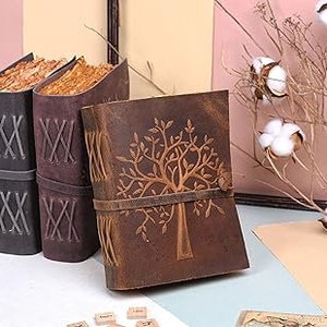 Tree of Life Journal - Handmade Vintage Leather Diary - Handmade Deckle Edge Paper Notebook– Premium Antique Diary -