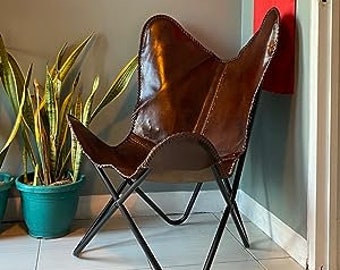 Butterfly Chair Brown Leather Butterfly Chairs Handmade