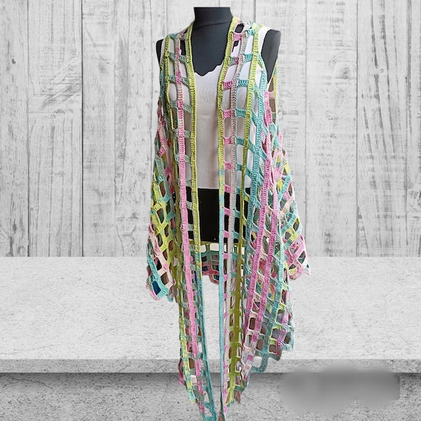 Women Long Summer Vest Etsy