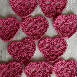DIY Crochet Heart Patterns , Ready Knitted Heart Pattern Set, DIY Design for Valentine&#39;s Day