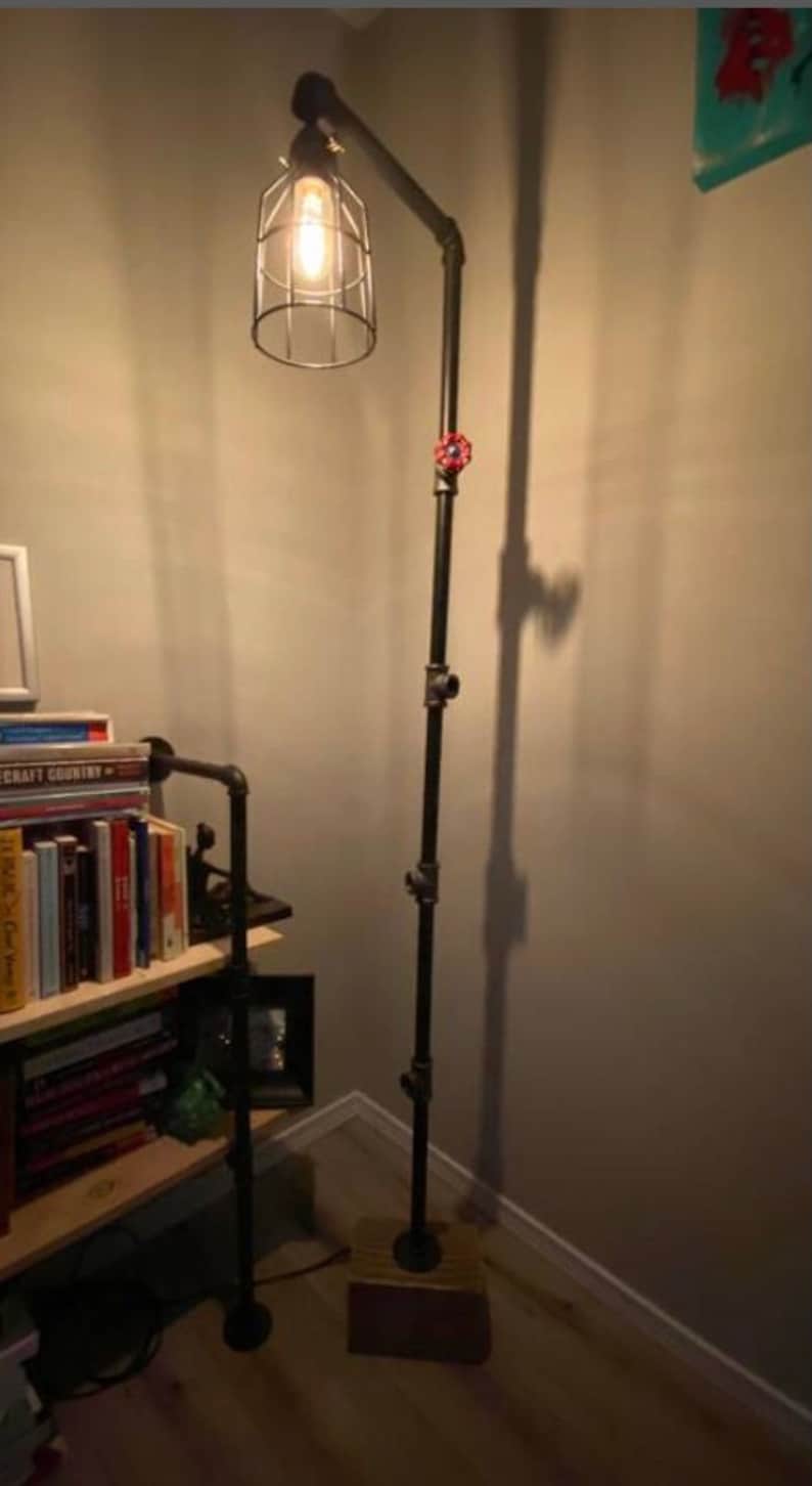 Handmade Industrial Pipe Floor Lamp Etsy