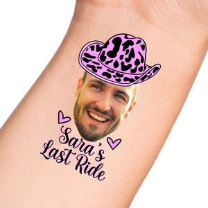 Custom Face Temporary Tattoo / Grooms Face Tattoo / Bachelorette Party Favors