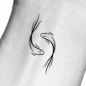 Koi Fish Temporary Tattoo