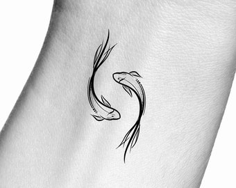 Koi Fish Temporary Tattoo