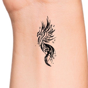 Phoenix Temporary Tattoo Still I Rise Phoenix Tattoo image 1