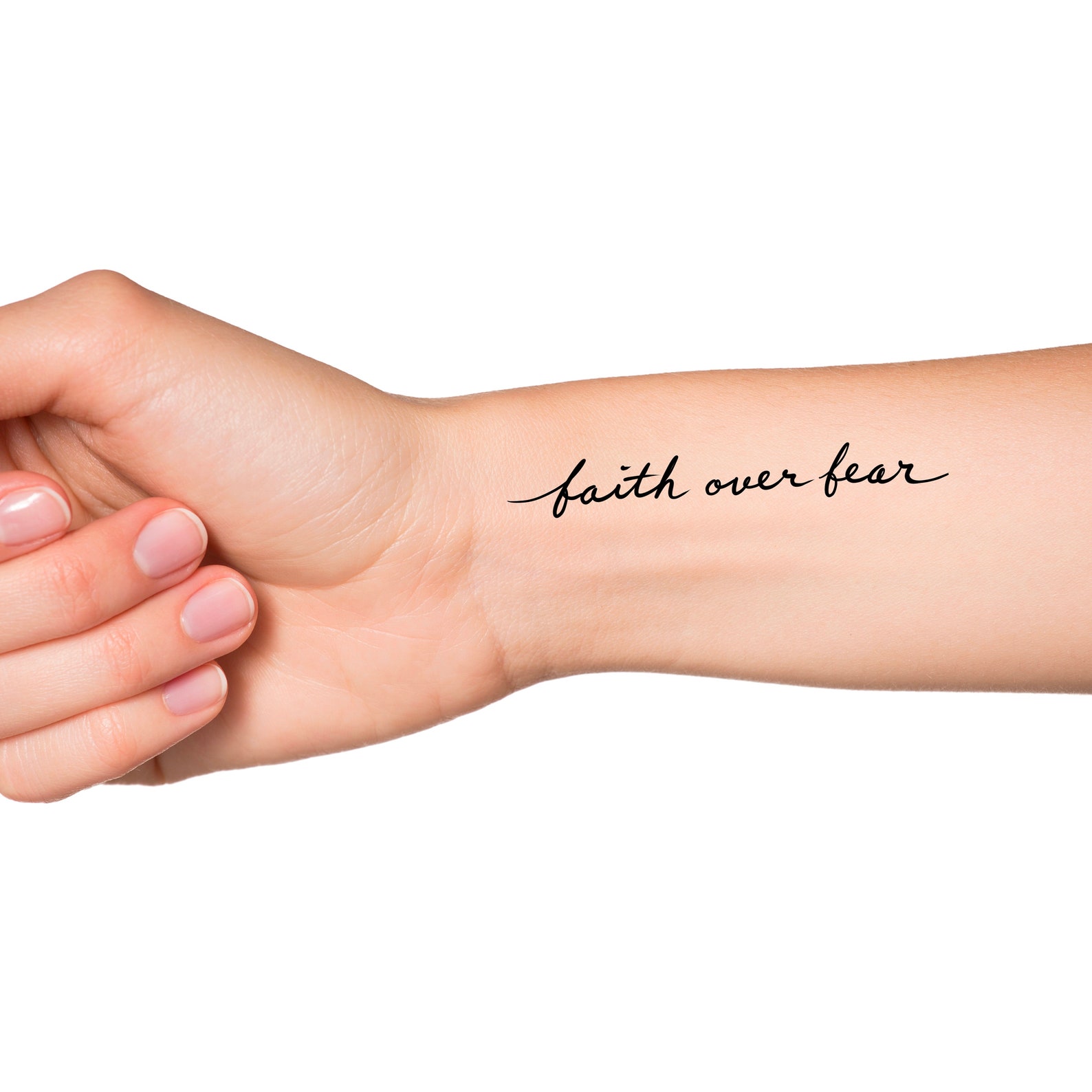 Faith Over Fear Temporary Tattoo - Etsy