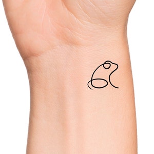 Frog Line Temporary Tattoo