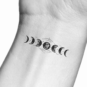 Moon Phases Temporary Tattoo