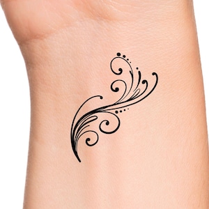 Swirls Temporary Tattoo
