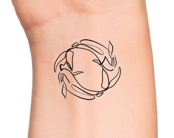 Koi Fish Temporary Tattoo