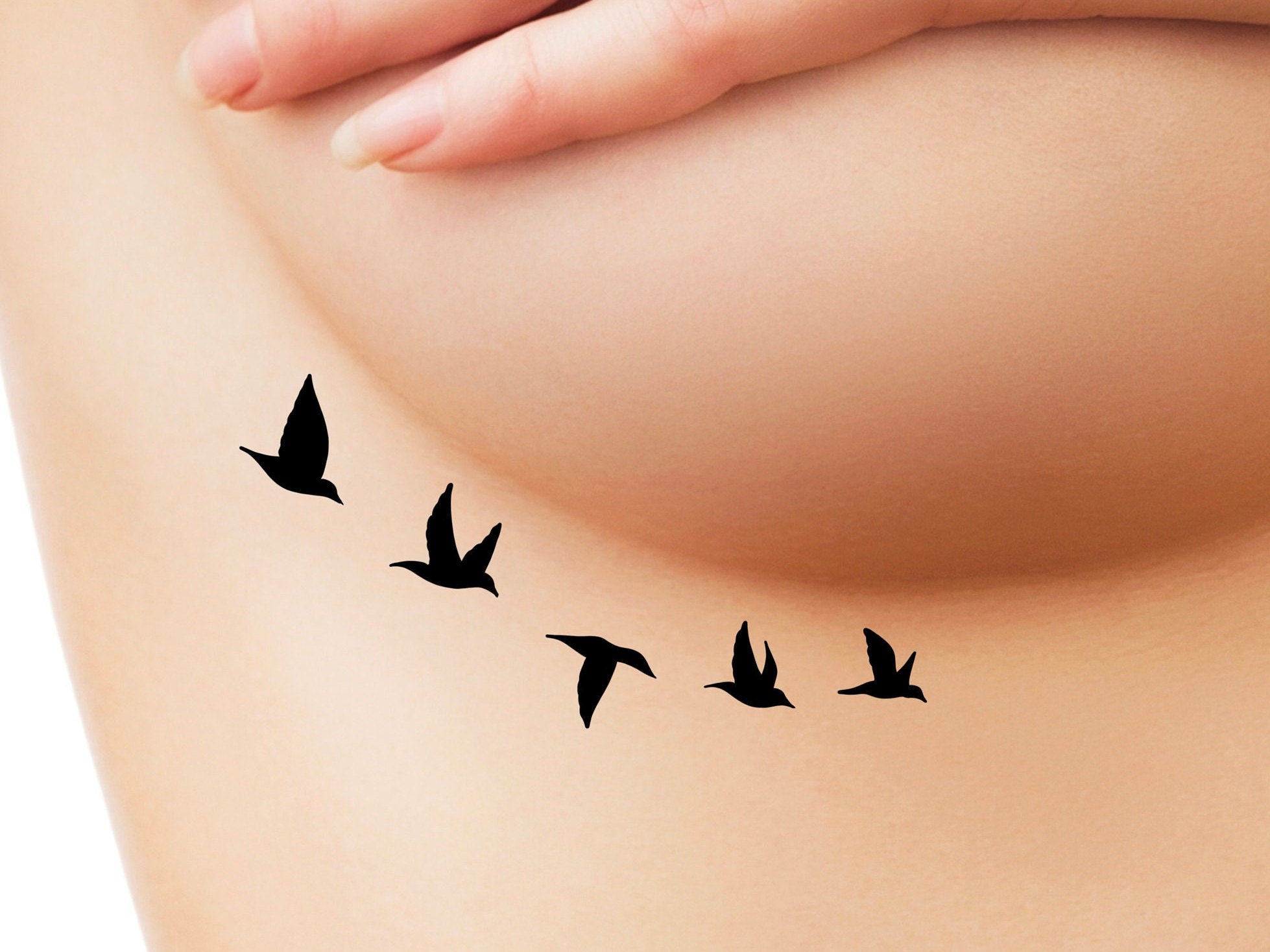 Silhouette Birds Temporary Tattoo / Choose Your Number of - Etsy New Zealand