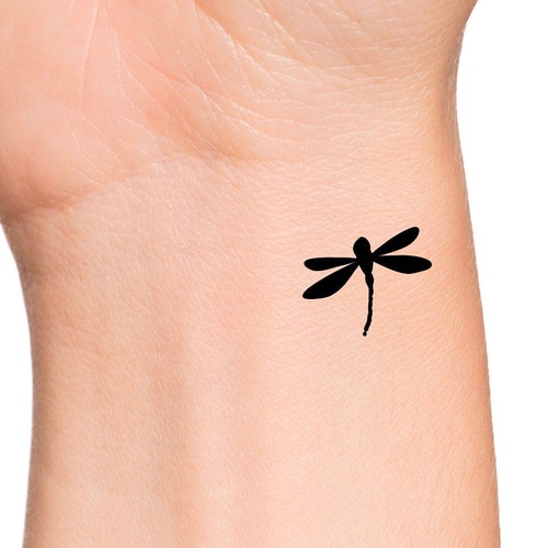 Dragonfly Heart Temporary Tattoo Etsy