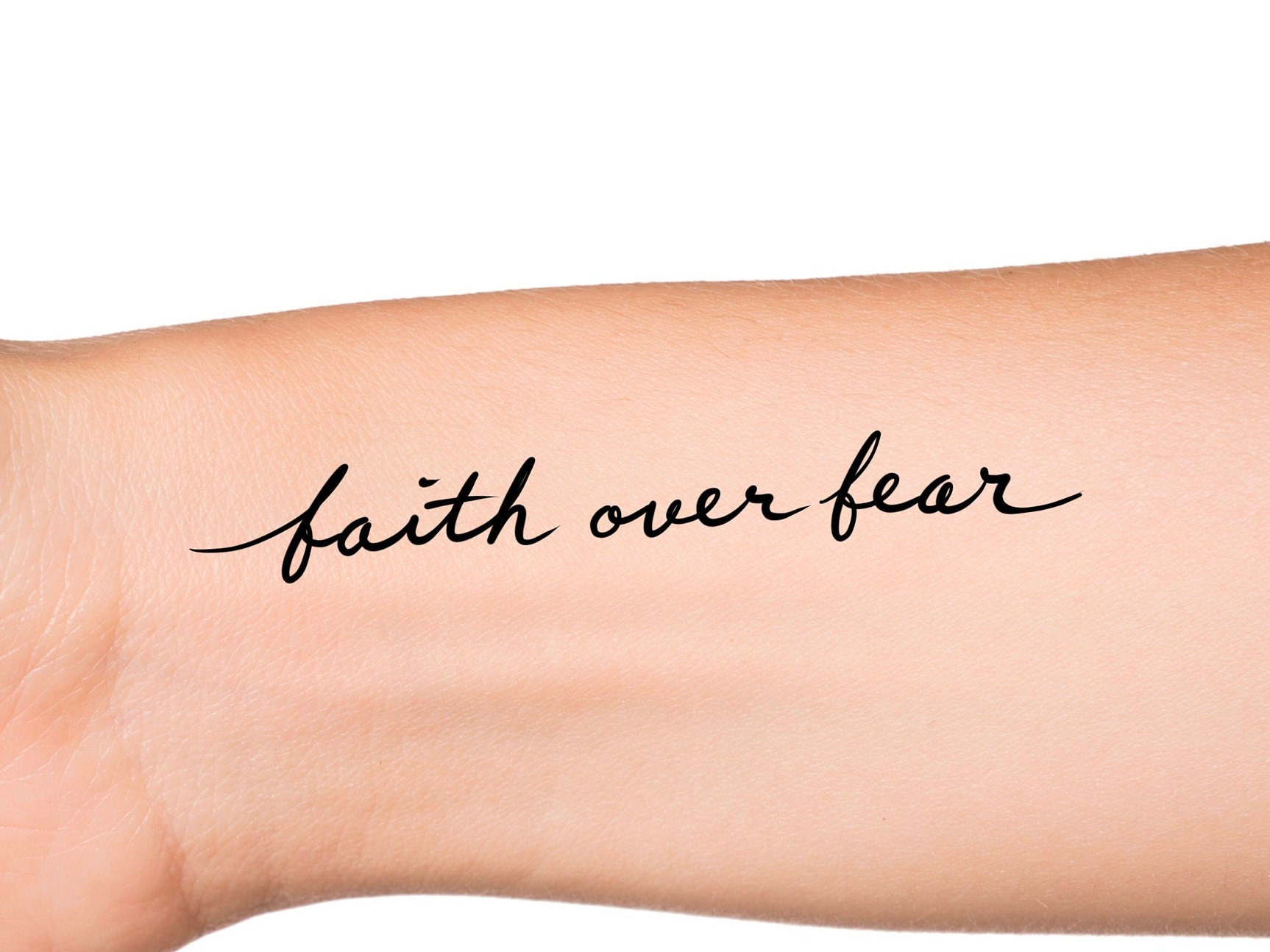 Faith Over Fear Temporary Tattoo - Etsy