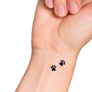 Pet Paw Prints Temporary Tattoo