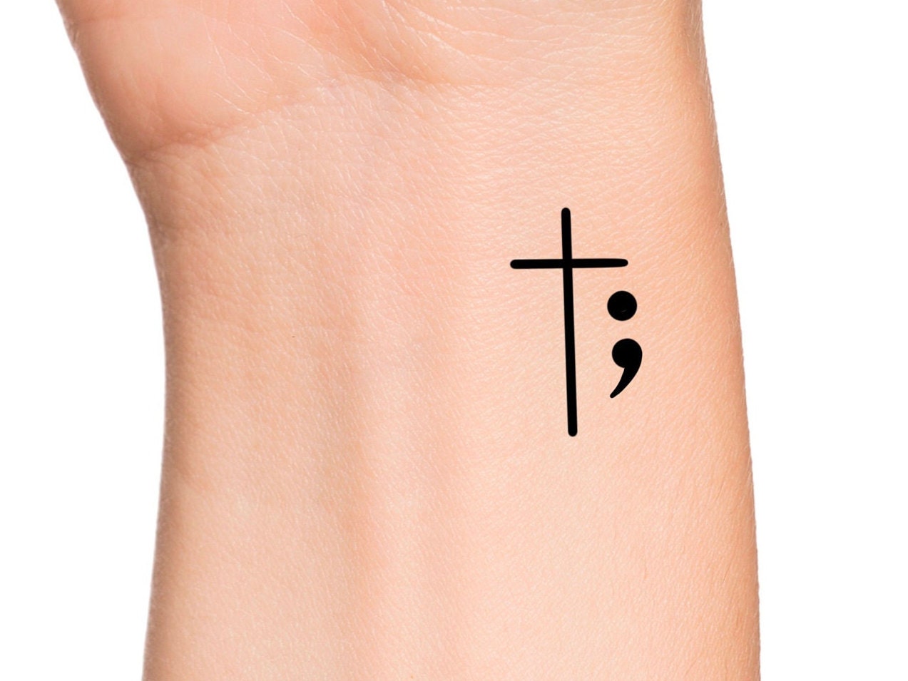 Cross Semicolon Temporary Tattoo / Small Cross Tattoo / - Etsy Denmark Cross Semicolon Temporary Tattoo / Small Cross Tattoo / - Etsy Denmark