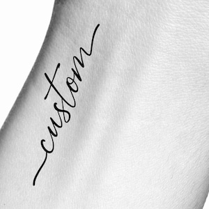 Custom Name Temporary Tattoo / custom words tattoo