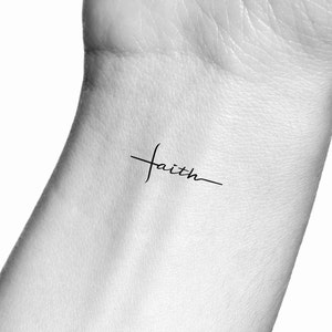 Faith Cross Temporary Tattoo / religious tattoo