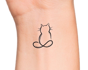 Cat Infinity Temporary Tattoo