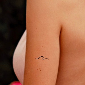 Minimalist Wave Temporary Tattoo