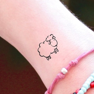 Small Sheep Temporary Tattoo