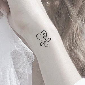 Heart Infinity Temporary Tattoo