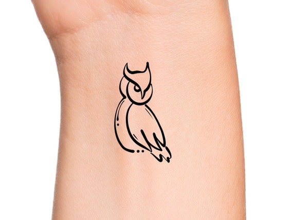 Outline Owl Tattoo Designs | Owl tattoo design, Owl outline, Tattoo outline