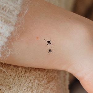 2 Stars Temporary Tattoo / second star to the right tattoo