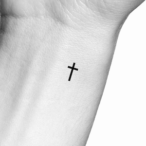 Small Cross Temporary Tattoo / Religious Tattoo
