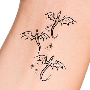 3 Dragons Temporary Tattoo