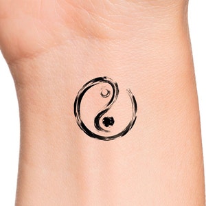 Small Yin Yang Temporary Tattoo / Zen Tattoo / Peace Tattoo / - Etsy Finland
