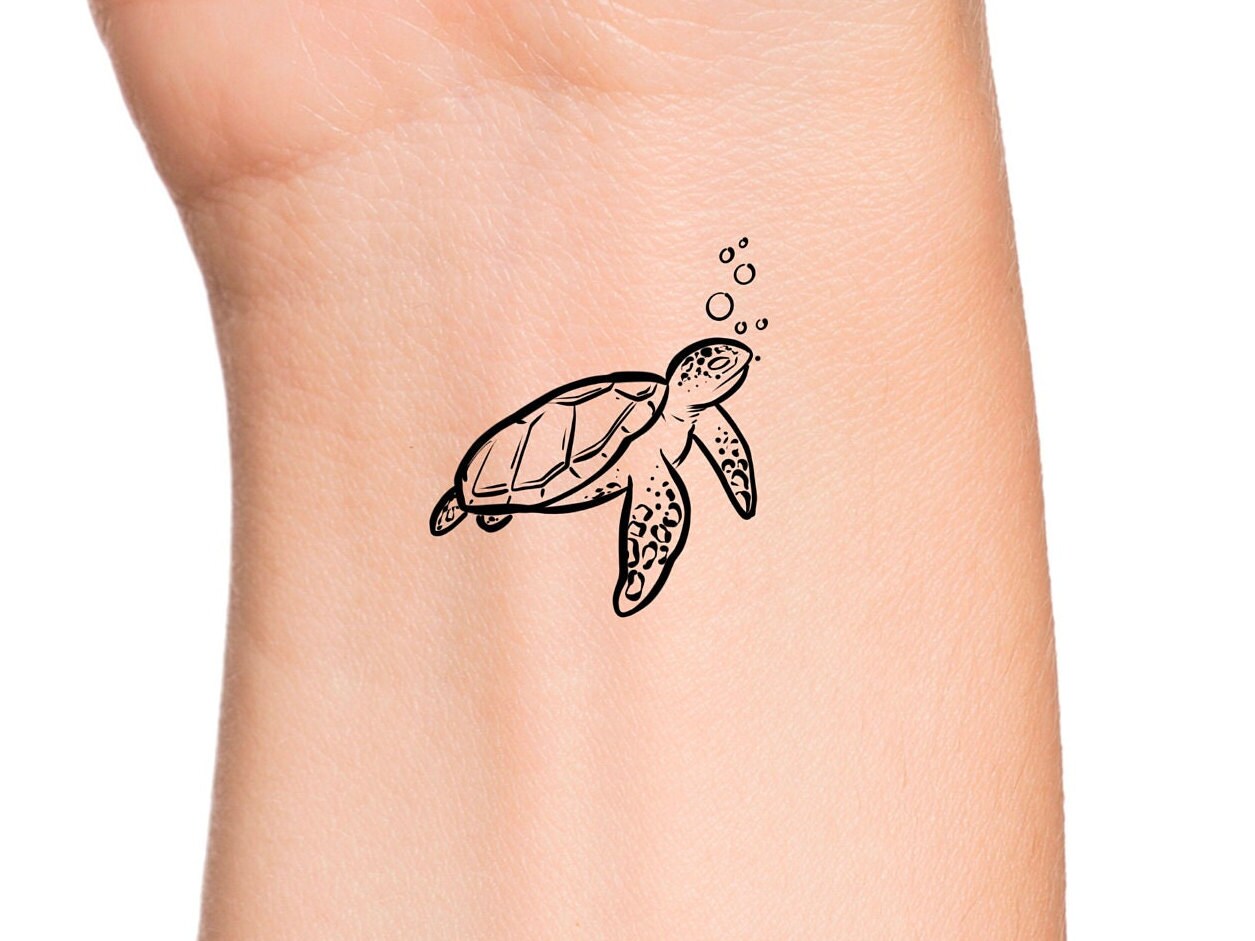 Sea Turtle Outline Tattoo Bronctattooaus
