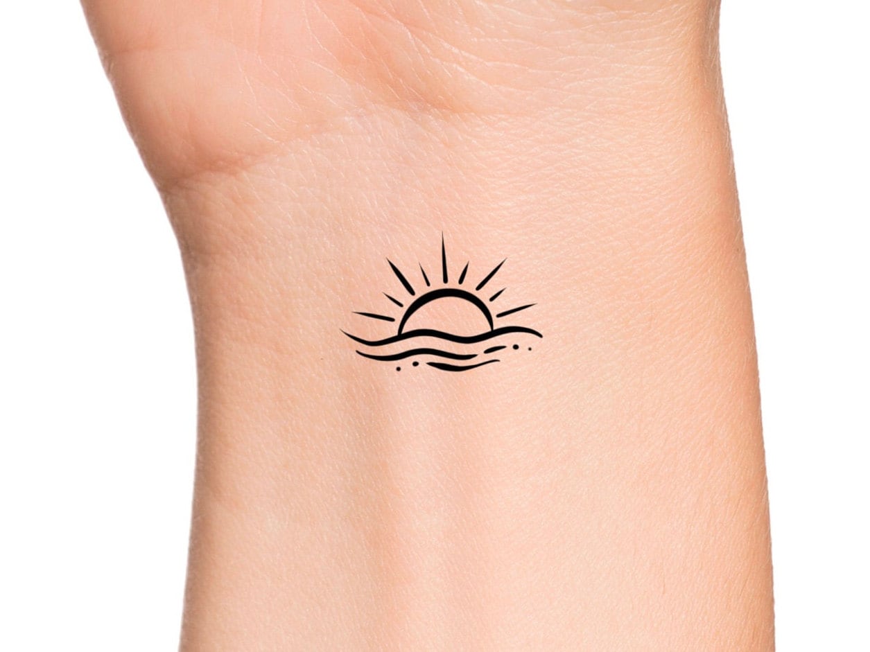 Circular sunset tattoo  Tattoogridnet