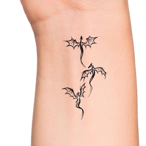 3 Dragons Temporary Tattoo