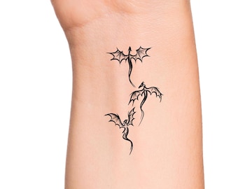 3 Dragons Temporary Tattoo