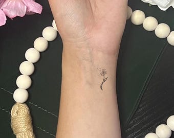 Small Dandelion Temporary Tattoo