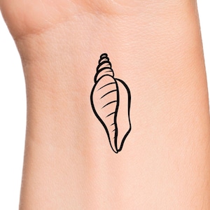 Shell Temporary Tattoo / seashell tattoo