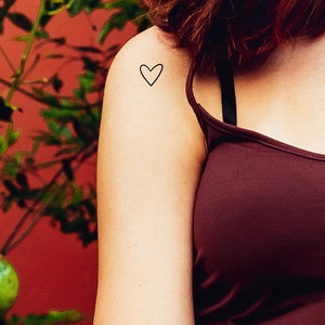 Heart Outline Temporary Tattoo