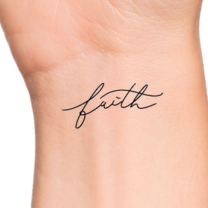 Faith Temporary Tattoo / religious tattoos