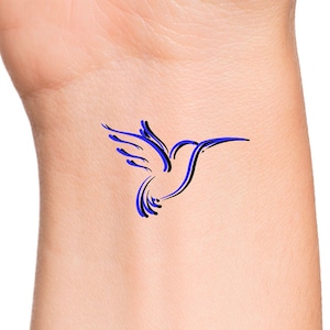 Hummingbird Color Temporary Tattoo