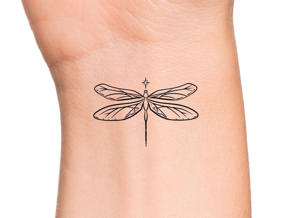 Lindo tatuaje temporal de dragonfly star - Etsy España
