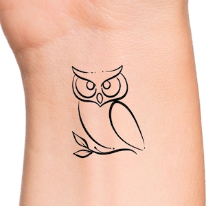 Cute Owl Temporary Tattoo image 1