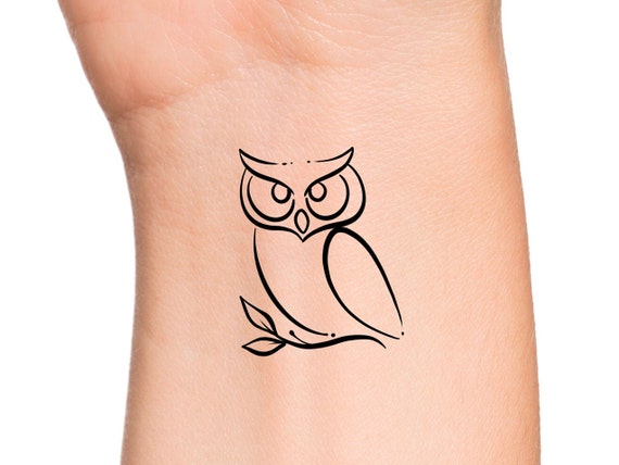 Cute Owl Temporary Tattoo - Etsy