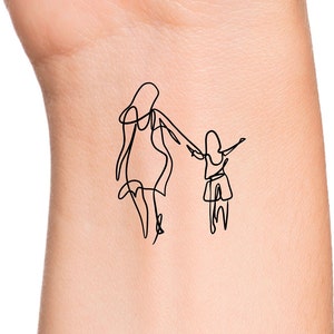 Mother Daughter Temporary Tattoo