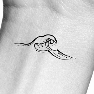 Wave Temporary Tattoo